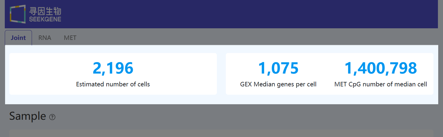 Screenshot of the Joint Metrics panel